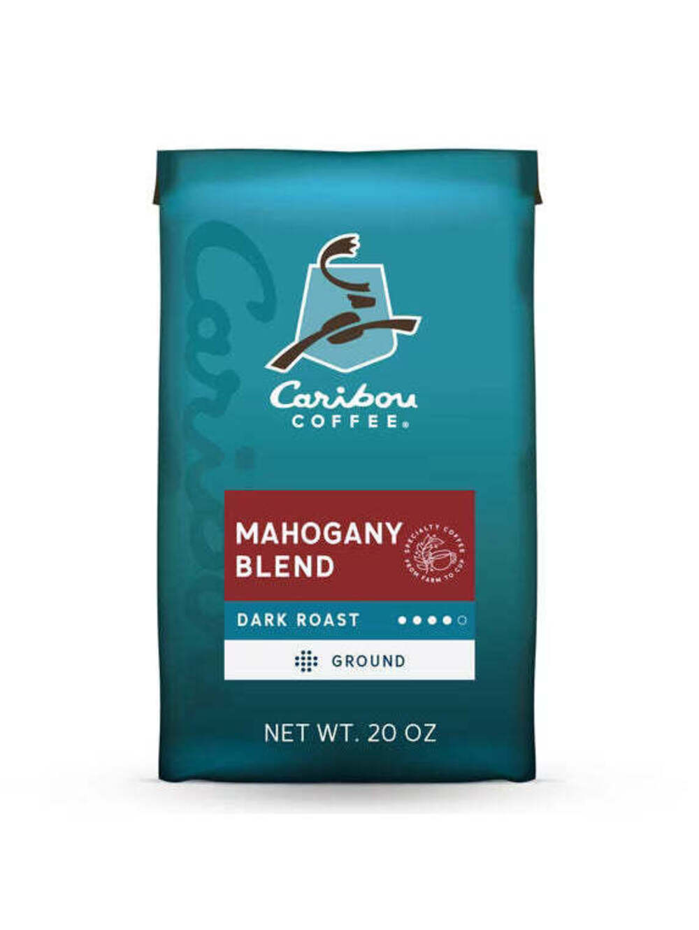Caribou Mahogany Blend Dark Roast Ground Coffee – 20 oz